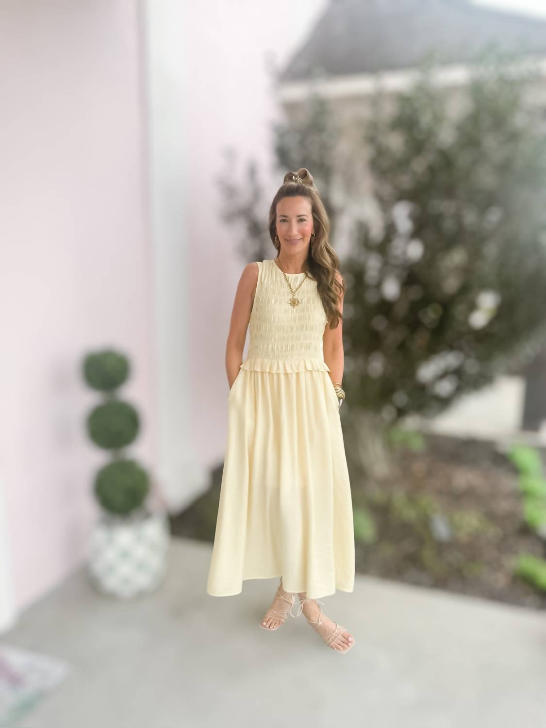 Entro - Smocked Maxi Dress