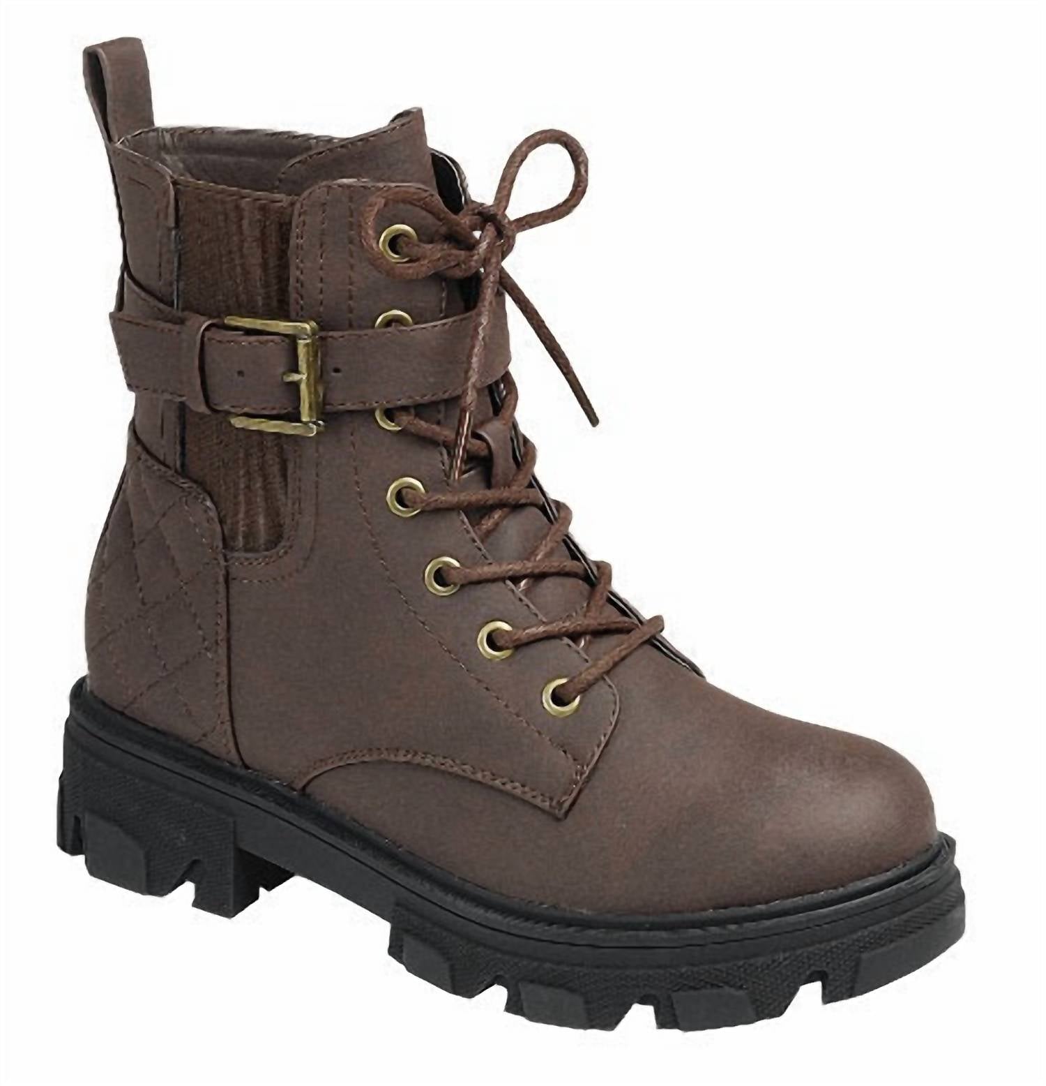 Forever Link - Cherry-38 Combat Boots