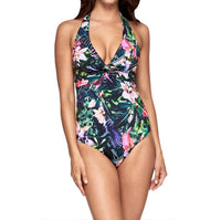 Jets - D/DD Twist Front Halter One Piece Swimsuit