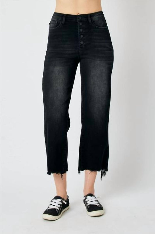 Judy Blue - High Rise Cropped Wide Leg Jean