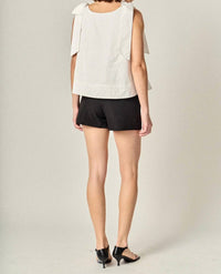 English Factory - Caryn Bow Shoulder Top