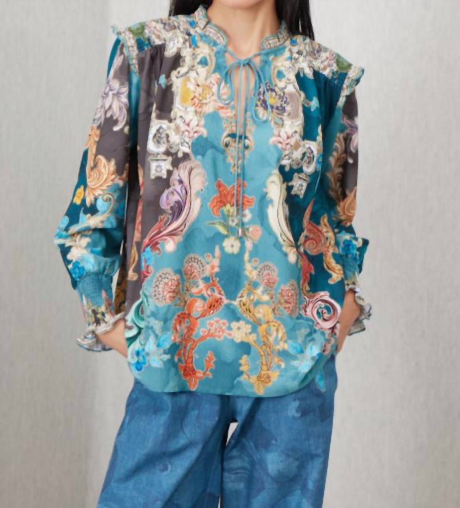 Ranna Gill - Venari Neck Tie Blouse