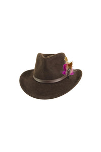 American Hat Makers Women's Pathfinder Wool Felt Hat in chocolate pink - women's hat