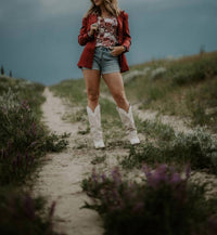 ELAN Oversized Suit Jacket in maroon - women's jacket - view 4