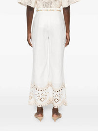 Zimmermann Wanderlust Flare Pants in ivory - women's pants - alternate view