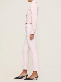 DL1961 - Women's Bridget Boot Cord Jeans in powder pink - women's jeans - detail view