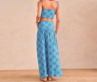 Saylor - Tashi Seashell Scarf Print Midi Skirt Set