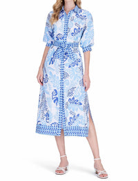 Jade - Short Sleeve Midi Shirt Dress