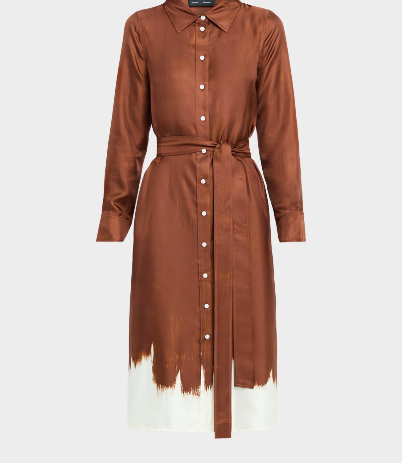 Proenza Schouler - Amaya Double-printed Tie Waist Silk Twill Dress