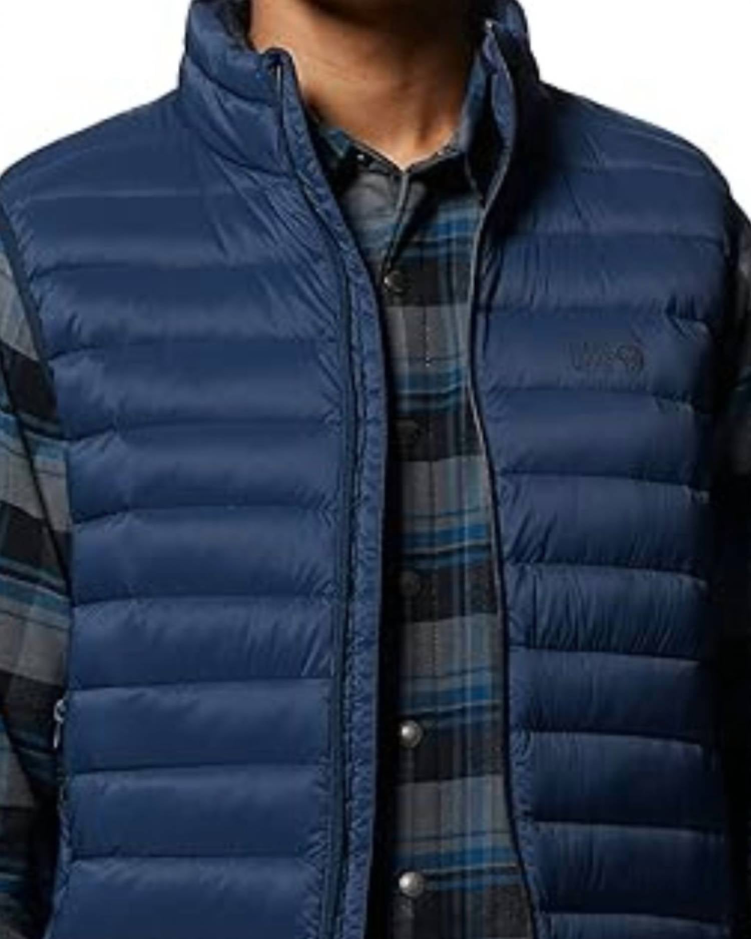 Mountain Hardwear Deloro Down Vest in hardwear navy - men's jacket - detail view