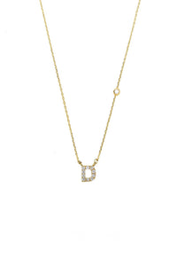 Tai Jewelry Women's Initial D Necklace in gold - women's jewelry