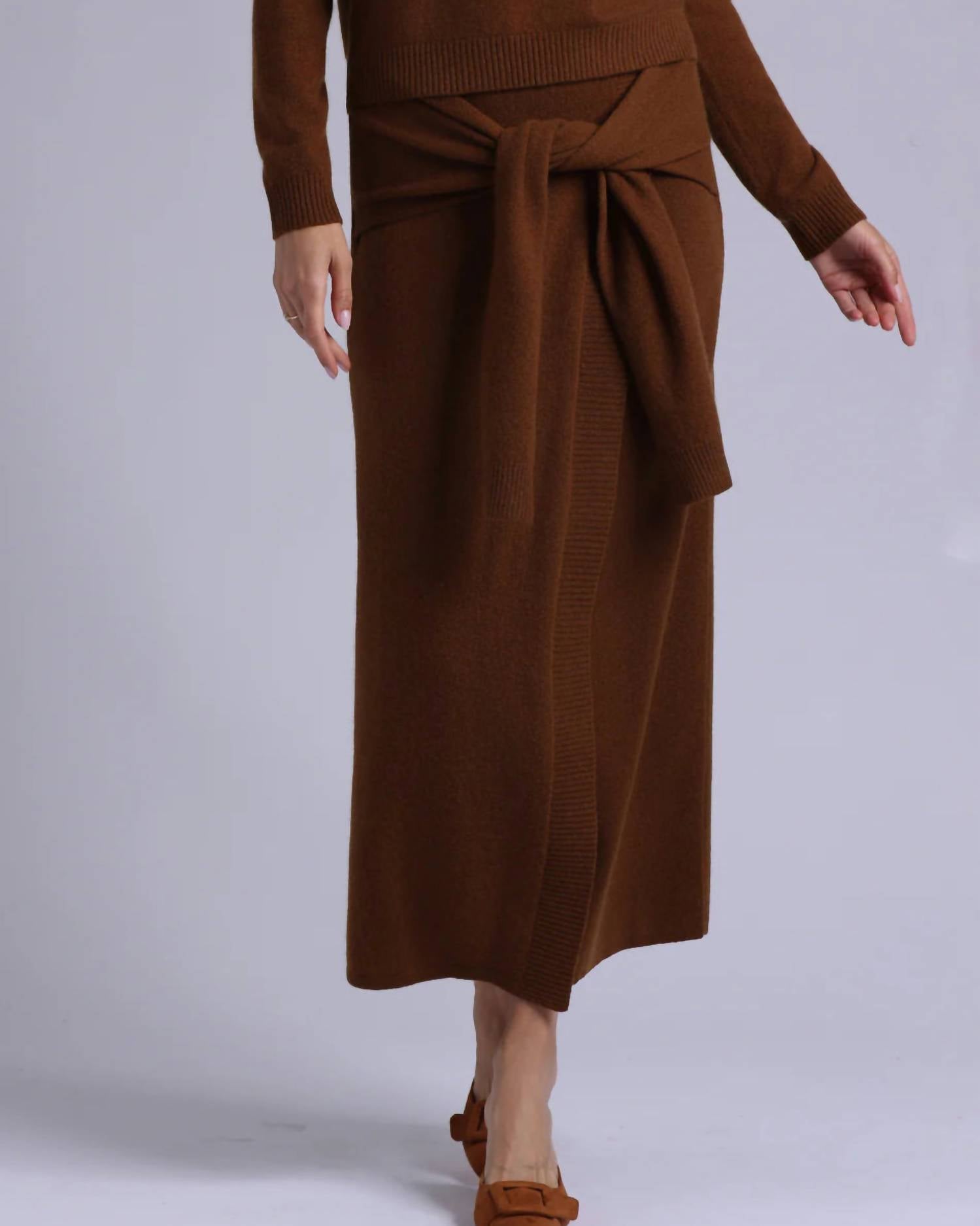 Minnie Rose - Cashmere Maxi Wrap Skirt