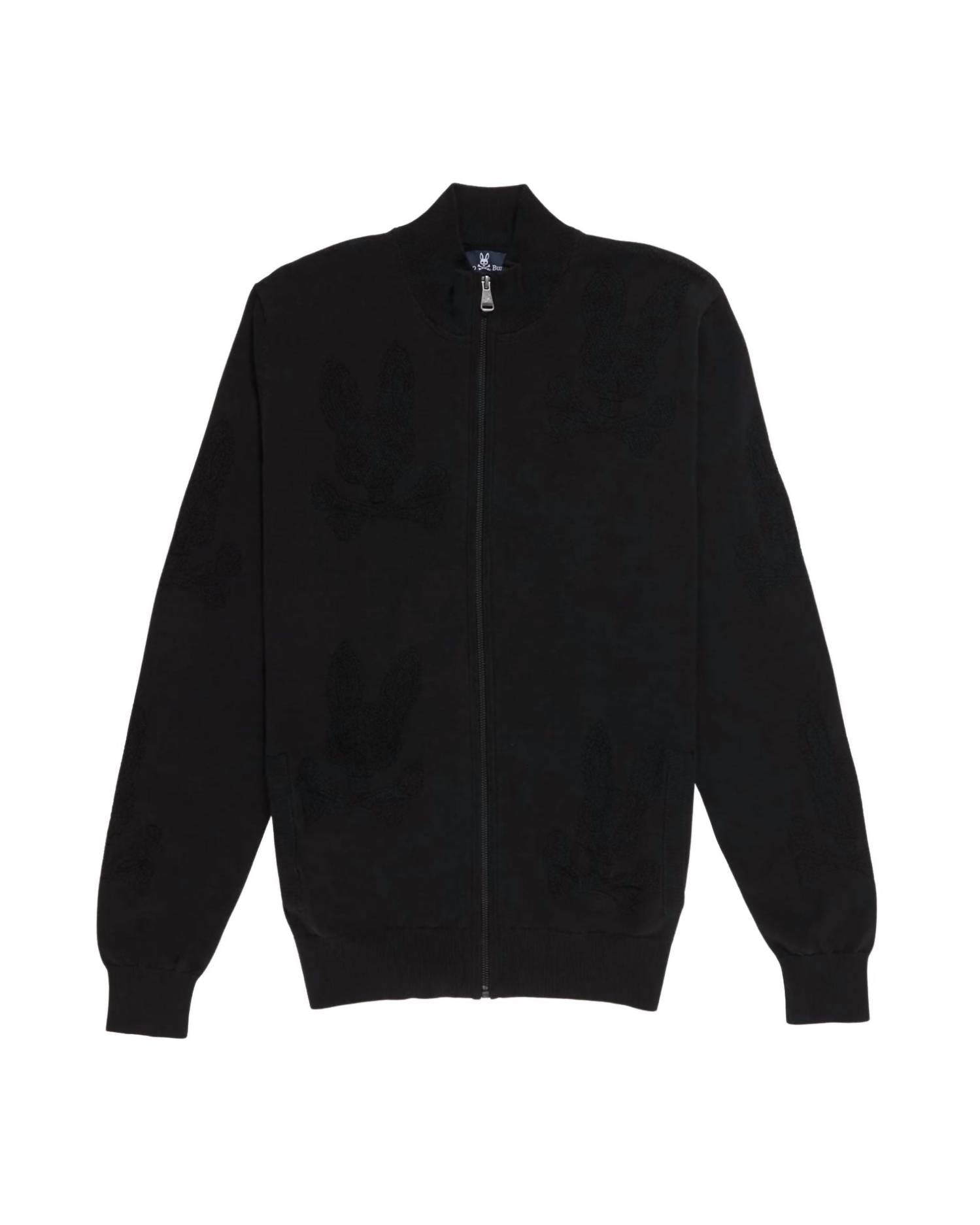 Psycho Bunny - MEN'S LACOMB ALL OVER BUNNY ZIP SWEATER