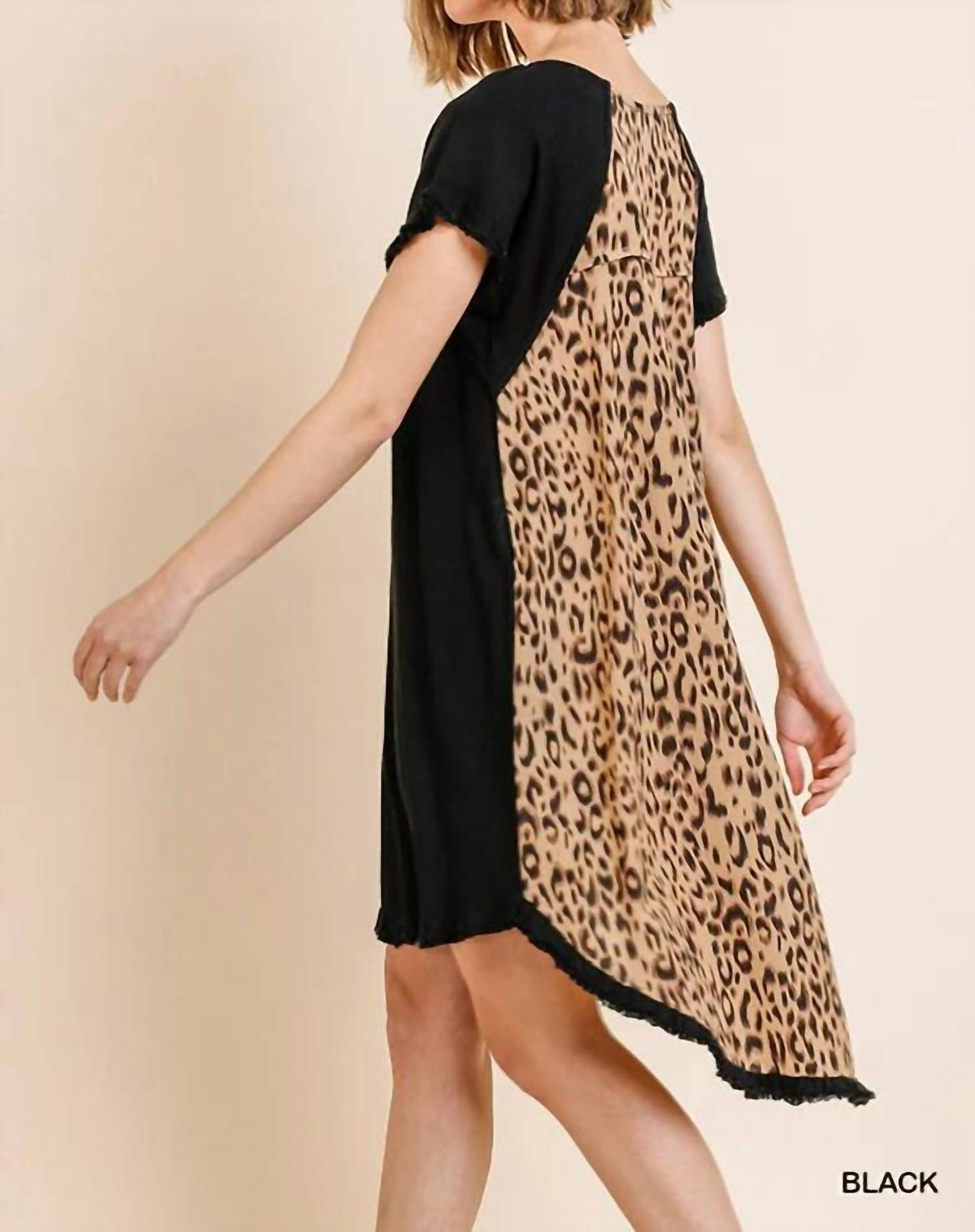Umgee - Andrea Hi Low Leopard Back Dress