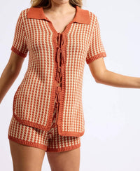 Sage The Label - Through The Canyons Tie Front Sweater Top