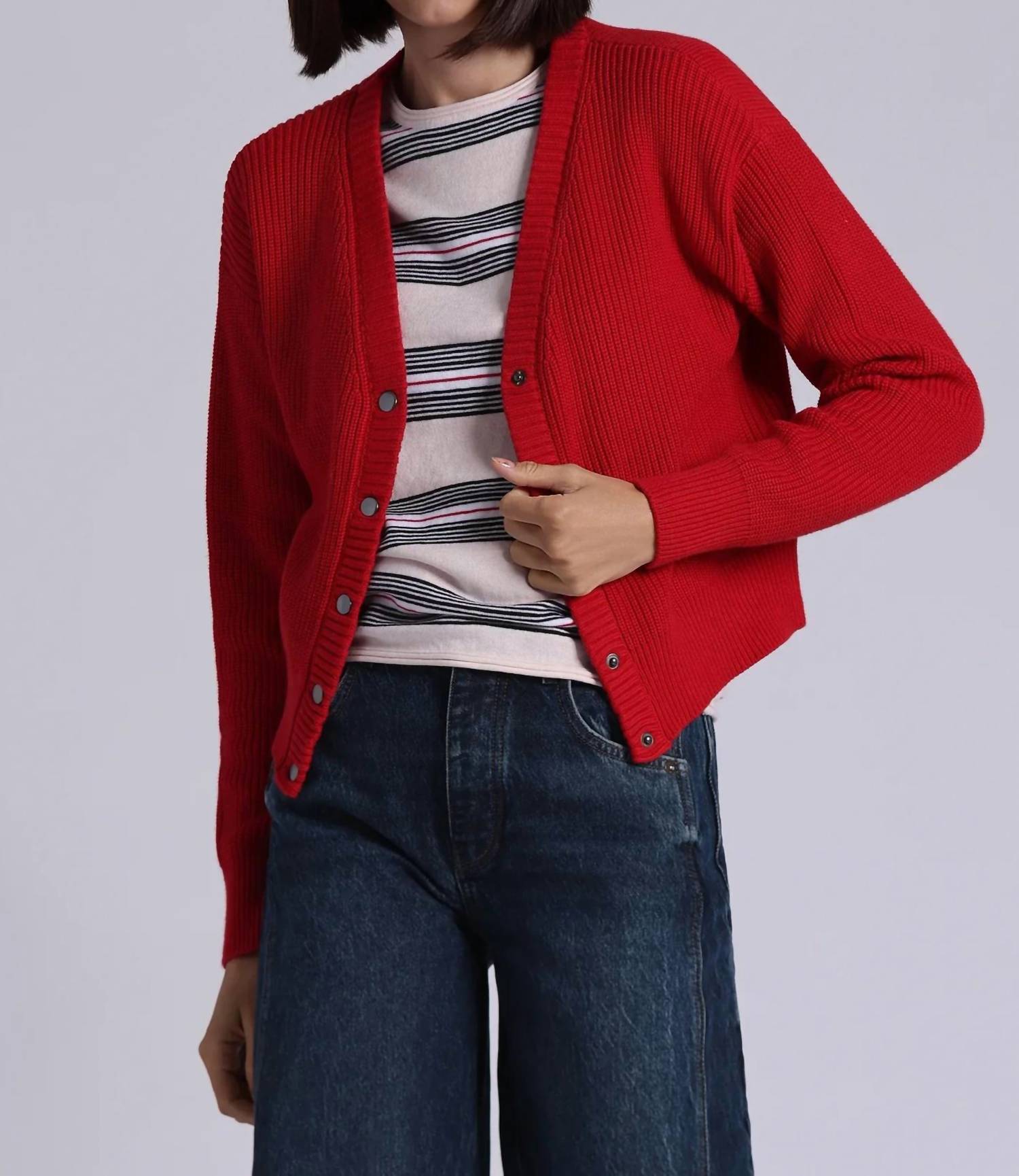 Minnie Rose - Shaker Crop Cardigan