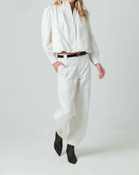 sundays Twill Sawyer Wide Leg Pants in bone - women's pants
