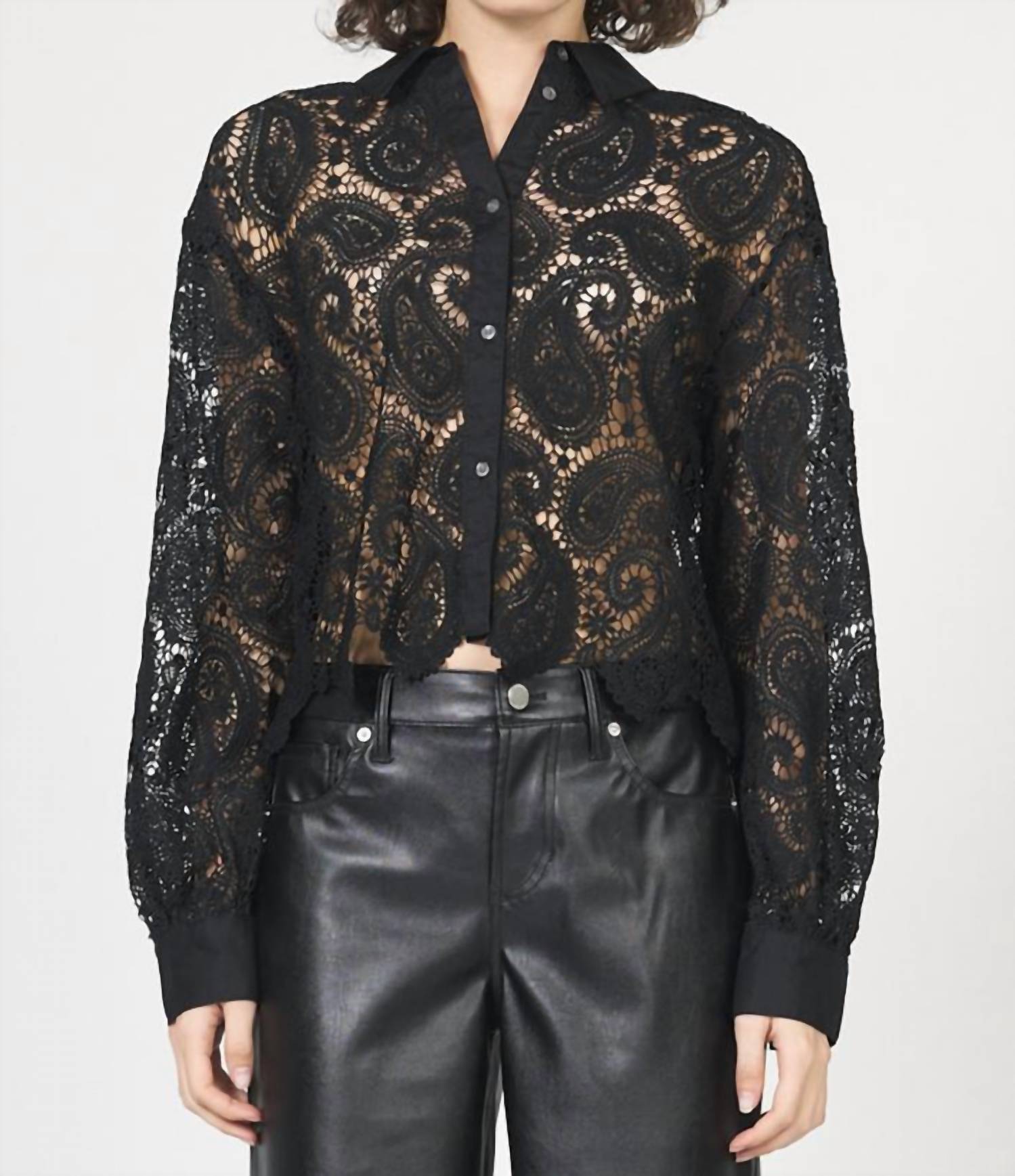 Dear John Denim - Suzette Lace Button Down Top
