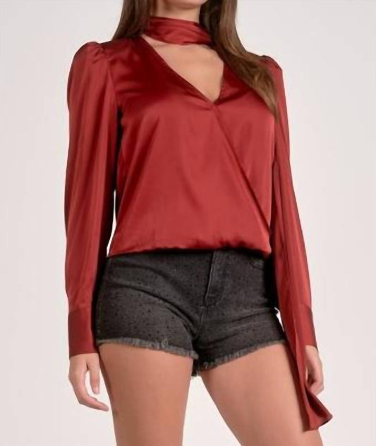 Elan - V-neck Scarf Top