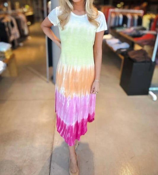 Charlie B - Tie Dye Short Sleeve Maxi Dress