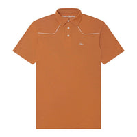 Texas Standard Men's Lariat Western Polo in burnt orange - men's shirt