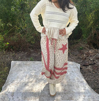 In February - Ruffle Hem Lightweight V-neck Sweater Top