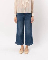 Frame - Seamed Wide Trouser Crop Jean