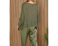 Milio Milano - Boatneck Drop Shoulder Long Sleeve Sweater