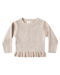 Quincy Mae - Girls' Rib Knit Peplum Top