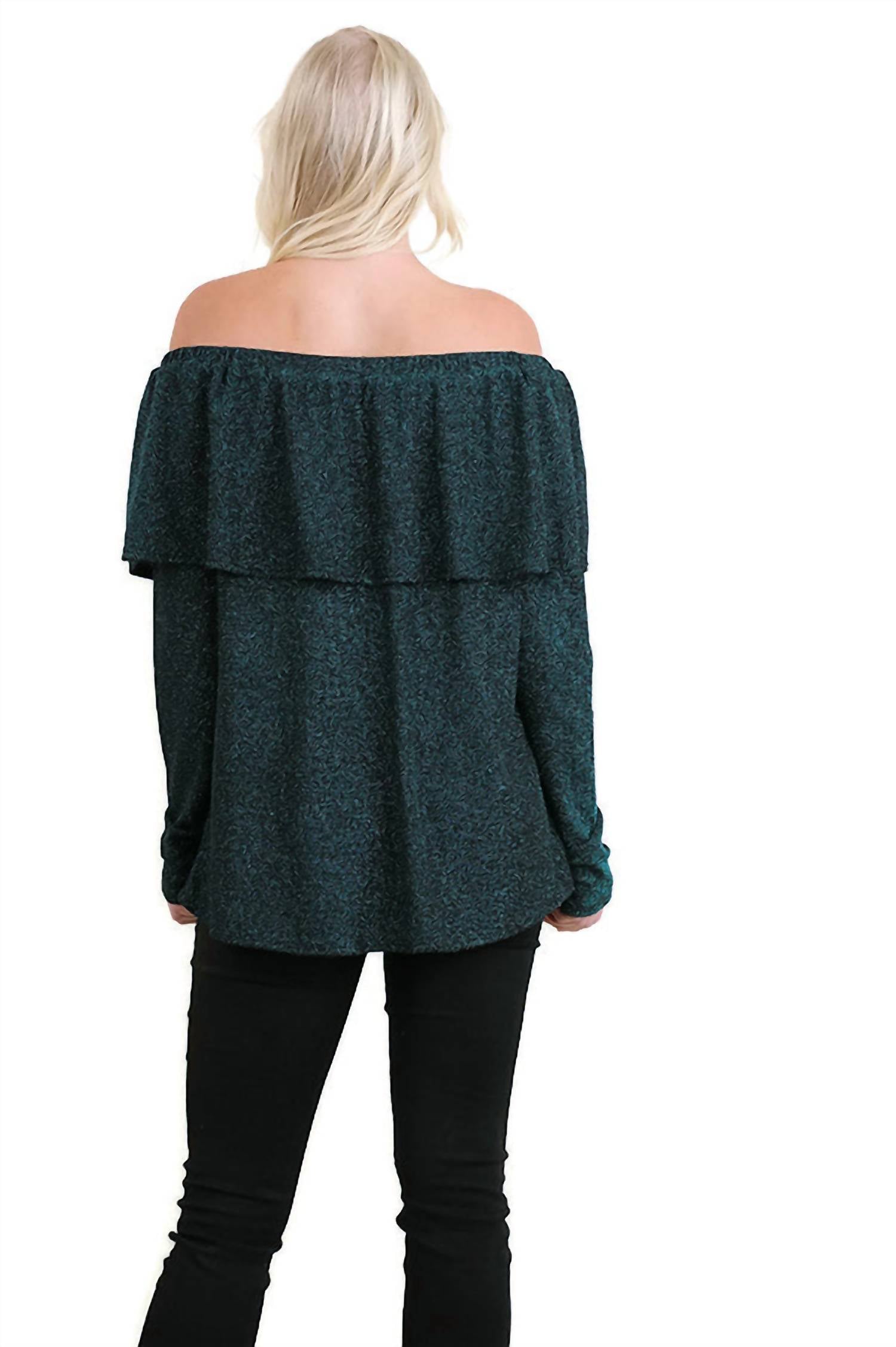 Umgee - Metallic Ruffled Tunic