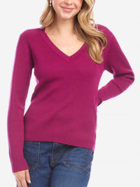 Karen Kane - Ribbed V Neck Sweater
