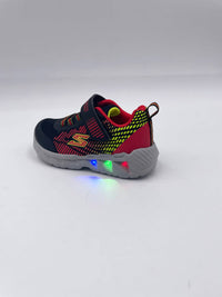 Skechers Boys Magna Lights Sneakers in black red - kids' sneaker - alternate view