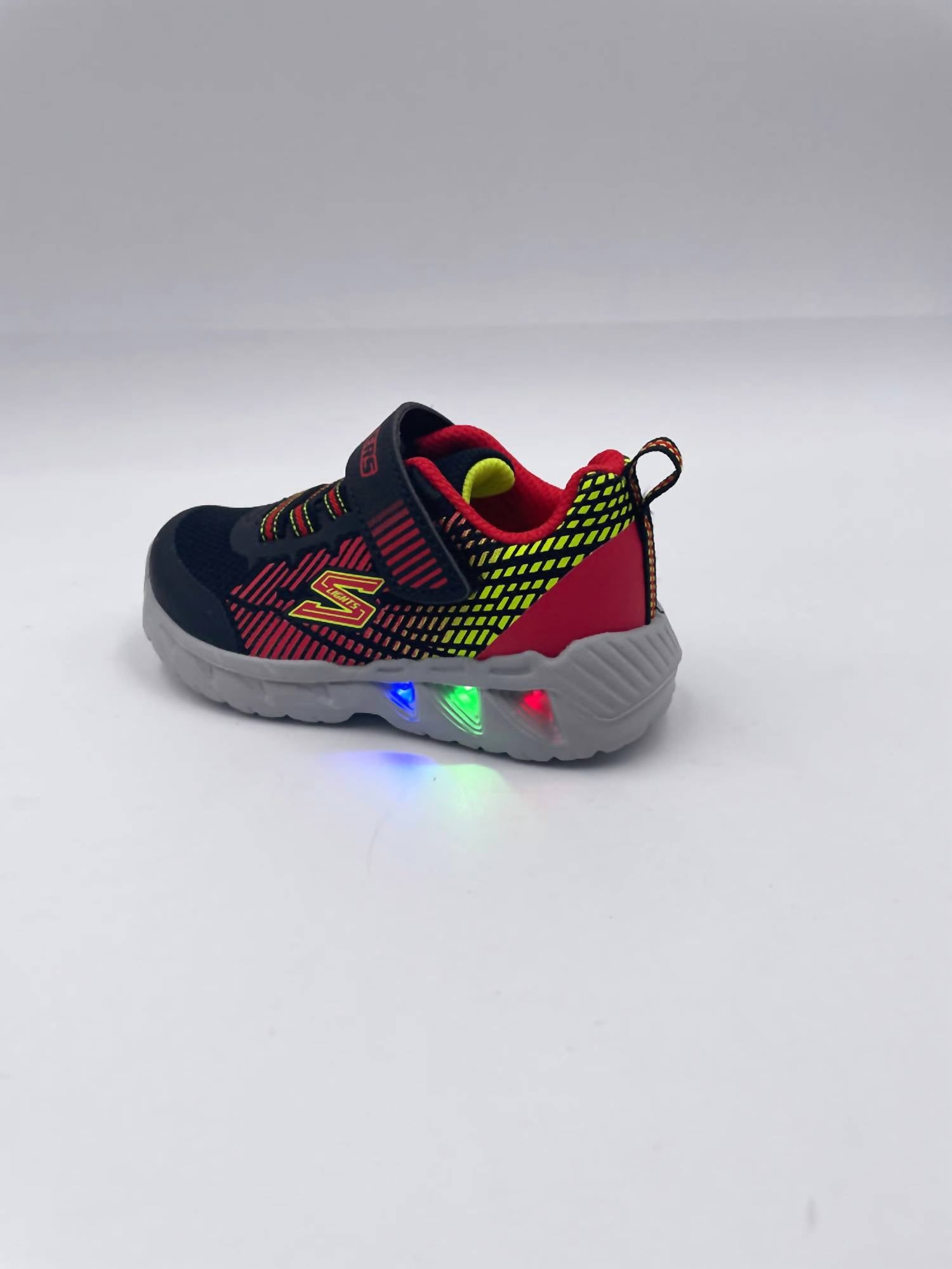Skechers Boys Magna Lights Sneakers in black red - kids' sneaker - alternate view