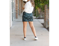 Julia Rose Kai Jogger Skirt in camo 1 - women's skirt - alternate view