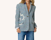KERRI ROSENTHAL Workday Love Rises Blazer in multi - women's jacket