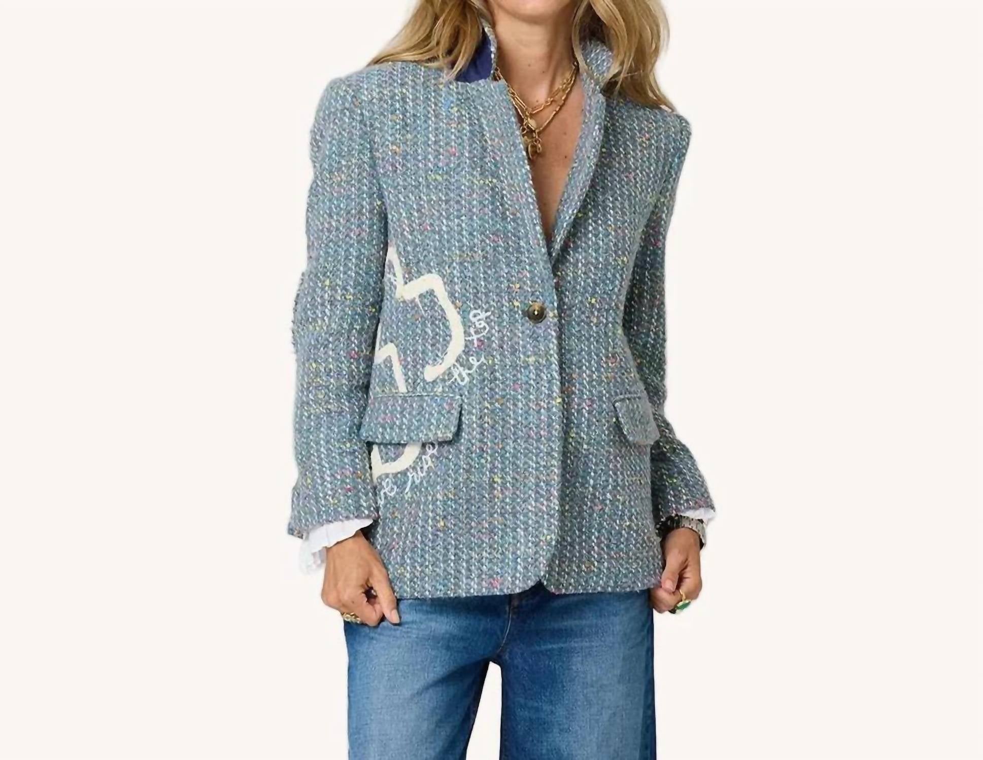 KERRI ROSENTHAL Workday Love Rises Blazer in multi - women's jacket