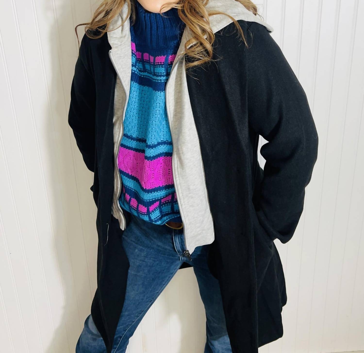 Hem & Thread - Zipper Button Down Coat