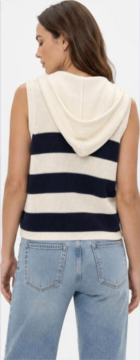 Central Park West - Daphne Stripe Hooded Vest