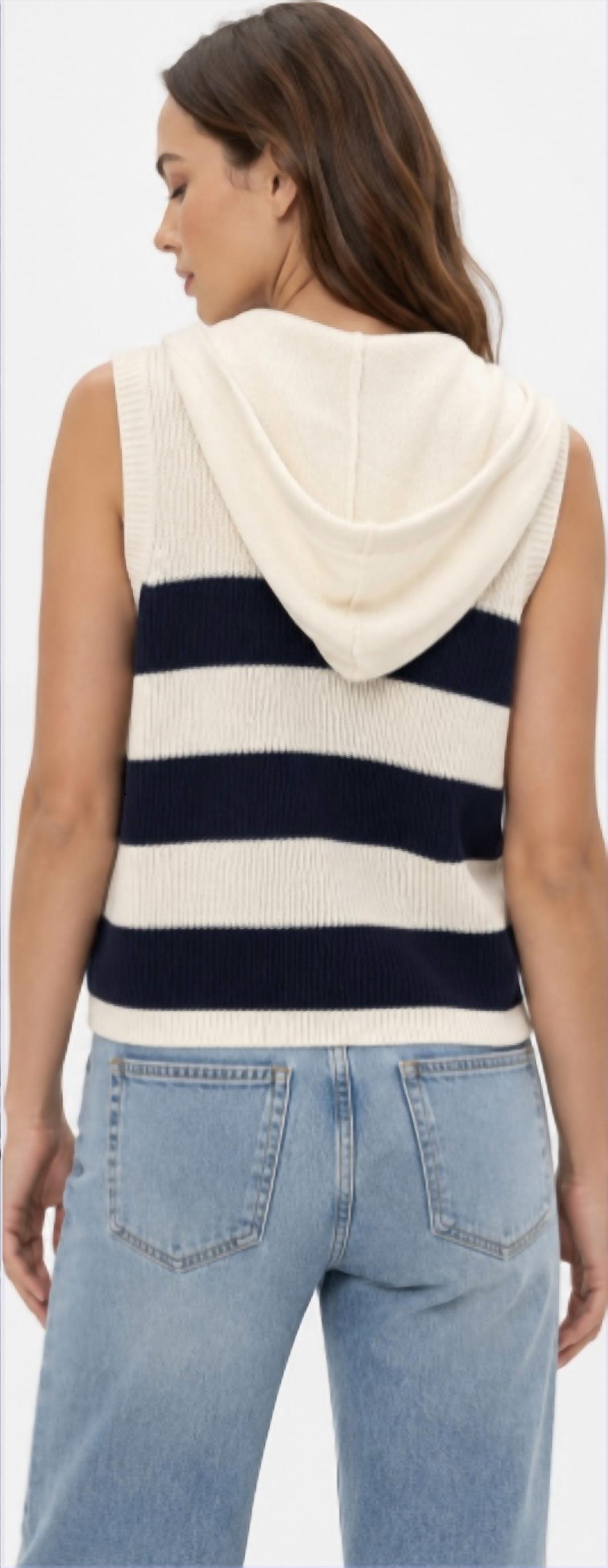Central Park West - Daphne Stripe Hooded Vest
