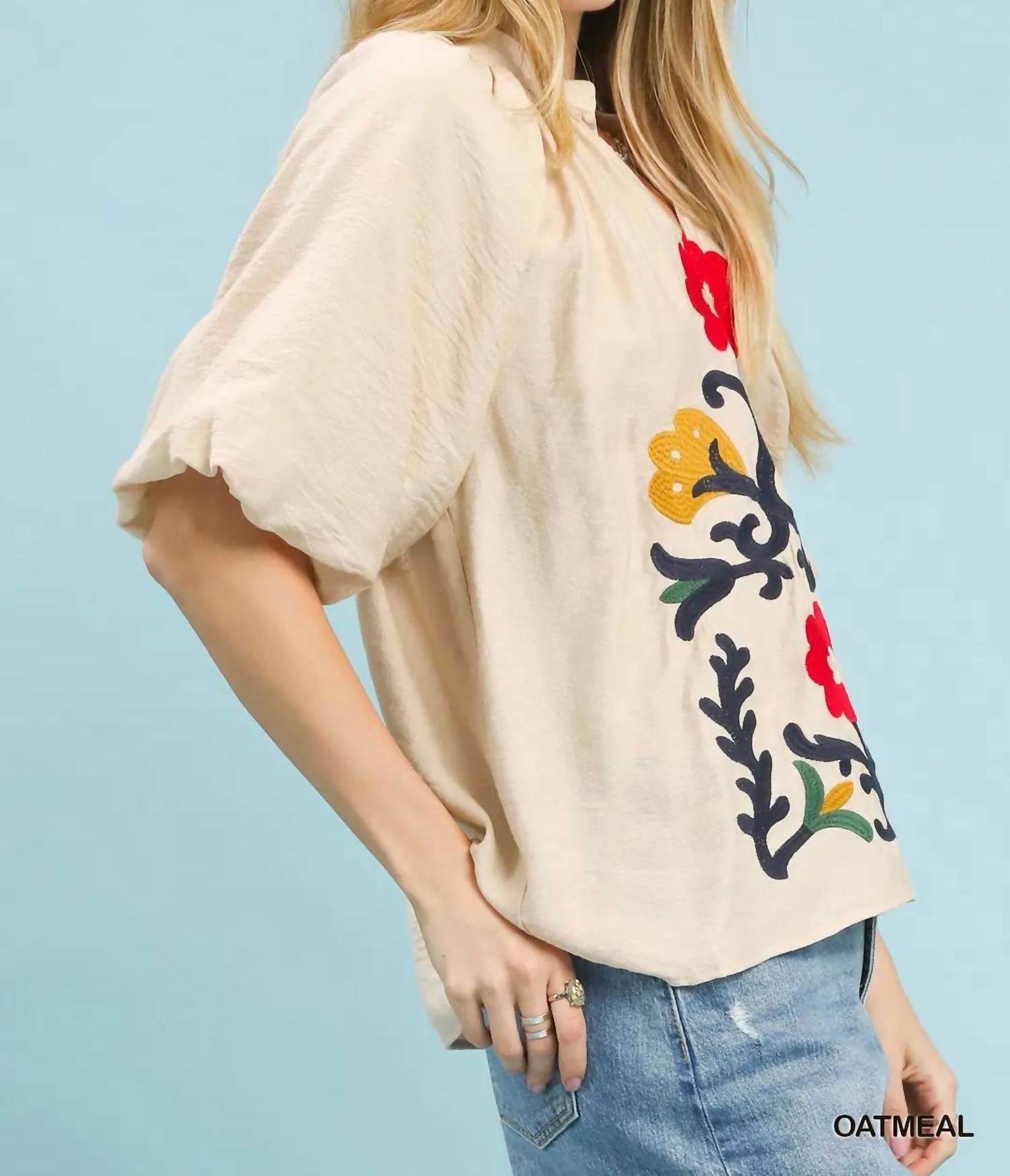 Umgee - Embroidered Boho Top