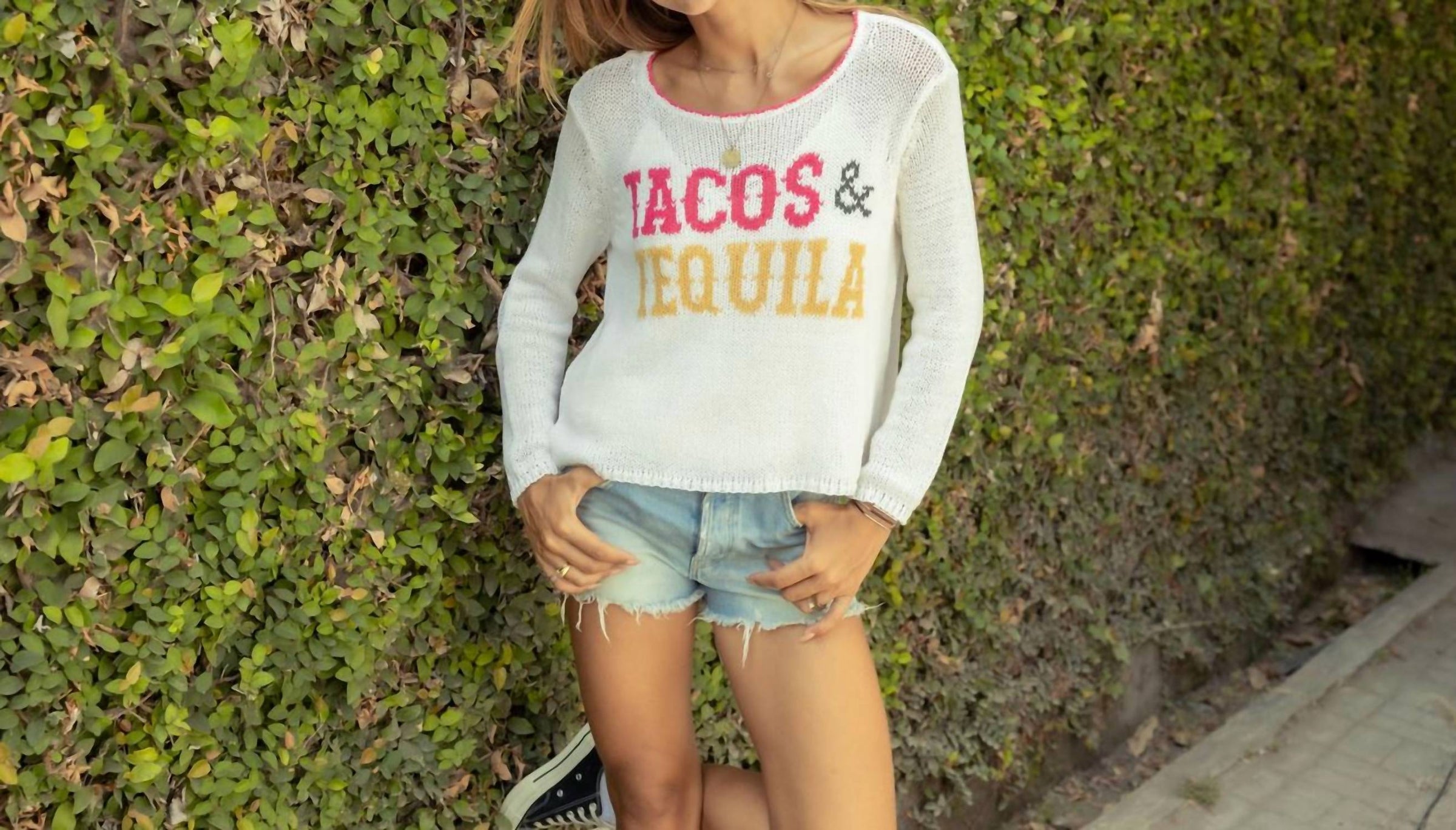 Wooden Ships - Tacos & Tequila Crop Crew Sweater