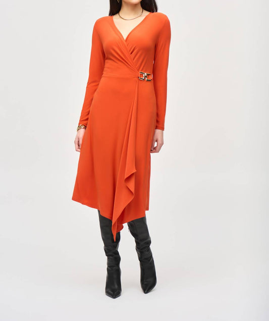 Joseph Ribkoff - Fit & Flare Midi Wrap Dress
