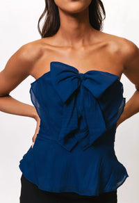 Hutch - Tiff Strapless Bow Peplum Top