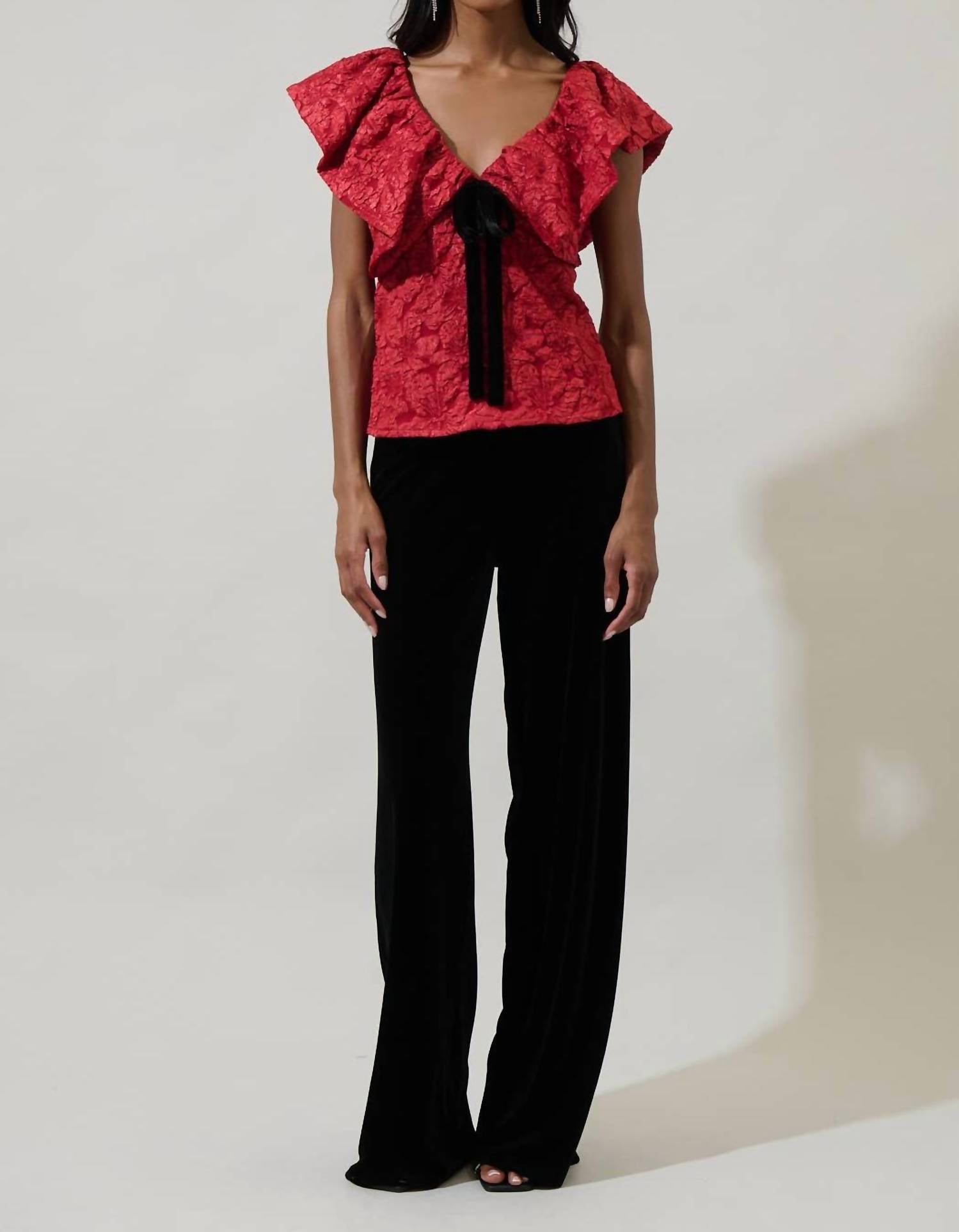 Sugarlips - Maryn Jacquard Luci Babydoll Top