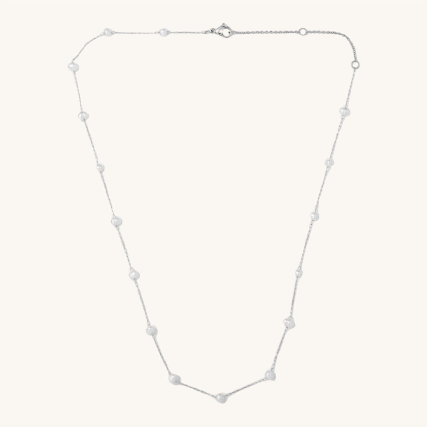 Nikki Smith Designs Women's Camille Pearl Necklace in silver - women's jewelry