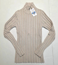 Pure Amici - Women's Ribbed Zippered Sweater