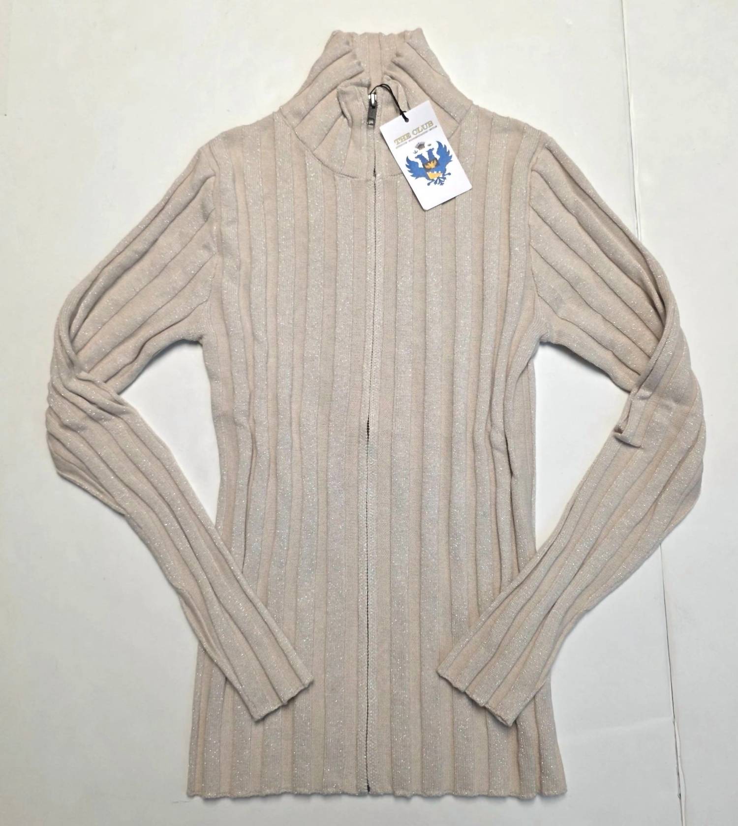 Pure Amici - Women's Ribbed Zippered Sweater