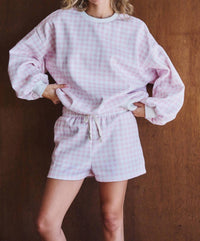 Urban Daizy - Gingham Fuzzy Shorts