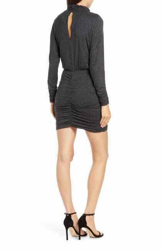 Ali & Jay - Ruched Long Sleeve Glitter Shimmer Mini Dress