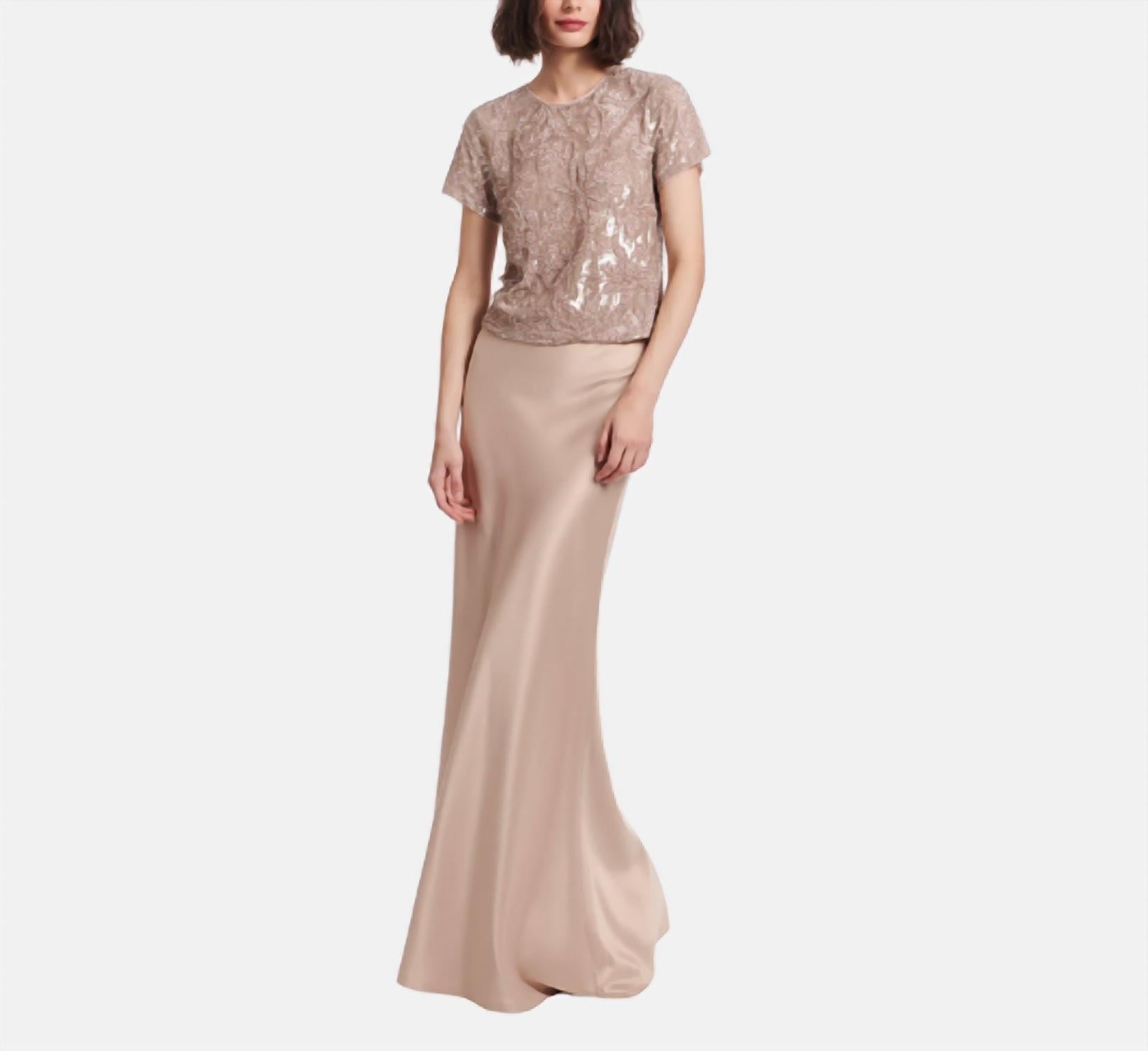 Emily Shalant - Satin A-line Maxi Skirt